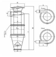 чертеж циклона ЦОЛ в Пятигорске